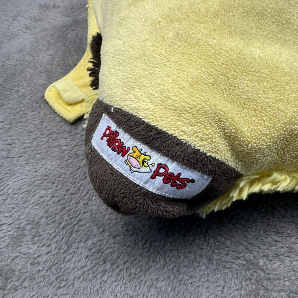 Pillow Pets Buzzy Bee Plush Pillow Kids 18in Yellow Brown Excellent Foldable Toy